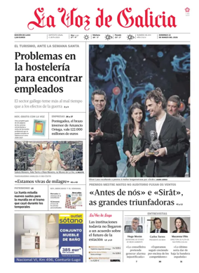 Cover of La Voz de Galicia (Lugo)