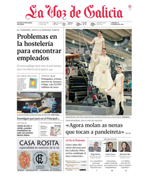 Cover of La Voz de Galicia (Pontevedra)