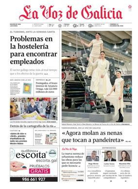 Cover of La Voz de Galicia (Vigo)