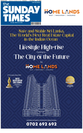 Cover of Sunday Times (Sri Lanka)