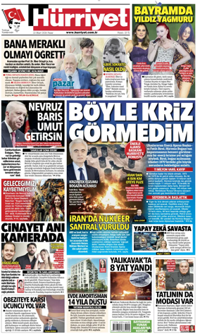 Cover of Hurriyet