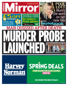 Cover of Sunday Mirror (Northern Ireland)