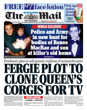 Cover of The Scottish Mail on Sunday