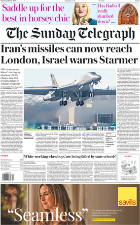 Cover of The Sunday Telegraph