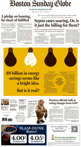 Cover of Boston Sunday Globe