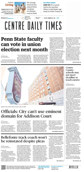 Cover of Centre Daily Times (Sunday)