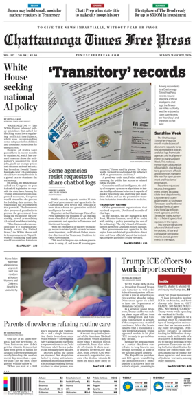 Cover of Chattanooga Times Free Press