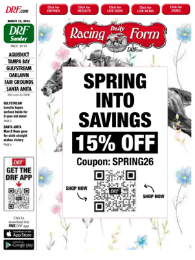 Cover of Daily Racing Form National Digital Edition
