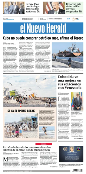 Cover of El Nuevo Herald (Sunday)