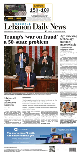 Cover of Lebanon Daily News