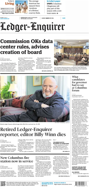 Cover of Ledger-Enquirer (Sunday)