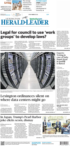 Cover of Lexington Herald-Leader (Sunday)