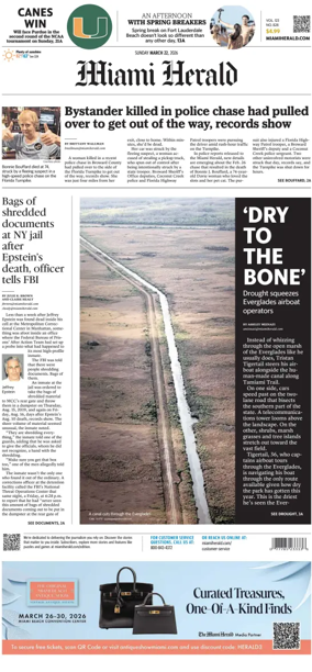 Cover of Miami Herald (Sunday)