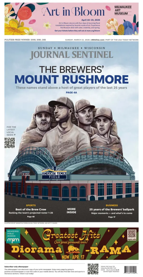 Cover of Milwaukee Journal Sentinel