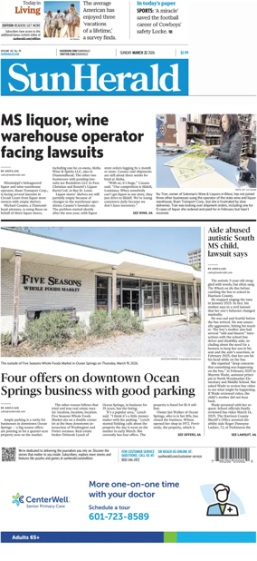 Cover of The Sun Herald (Sunday)