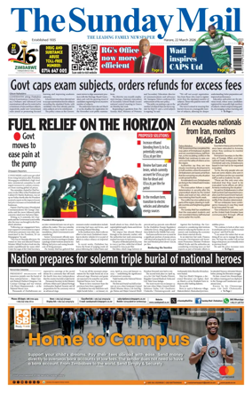 Cover of The Sunday Mail (Zimbabwe)