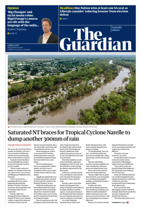 Cover of The Guardian Australia