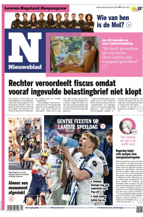 Cover of Het Nieuwsblad