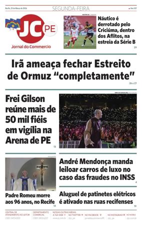 Cover of Jornal do Commercio
