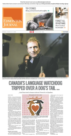 Cover of Edmonton Journal