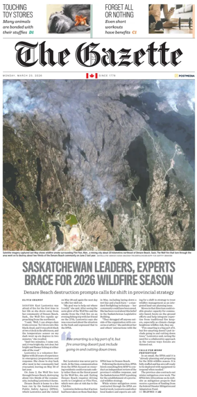 Cover of Montreal Gazette