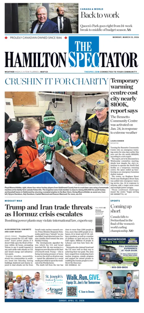 Cover of The Hamilton Spectator
