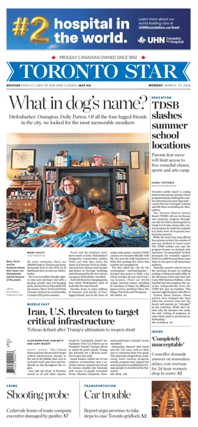 Cover of Toronto Star