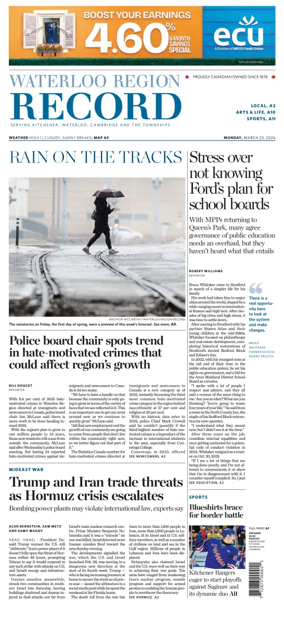 Cover of Waterloo Region Record