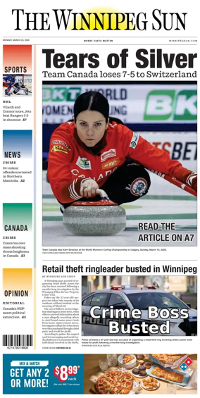 Cover of Winnipeg Sun