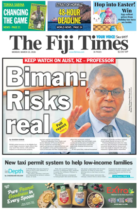 Cover of The Fiji Times