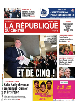 Cover of La Republique du Centre (Orleans - Loiret))