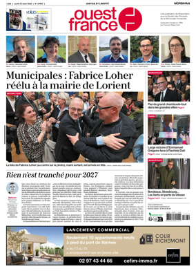Cover of Ouest France (Auray)