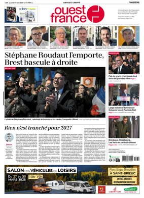 Cover of Ouest France (Nord-Finistere)