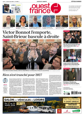 Cover of Ouest-France (Saint-Brieuc Lamballe)