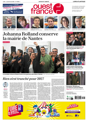 Cover of Ouest France (Saint-Nazaire La Baule Guerande)