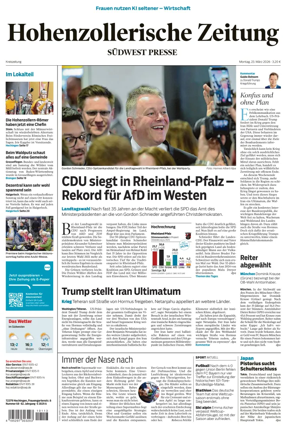 Cover of Hohenzollerische Zeitung