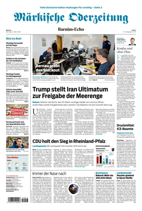 Cover of Markische Oderzeitung Bernau