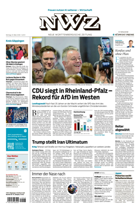 Cover of NWZ – Neue Wurttembergische Zeitung