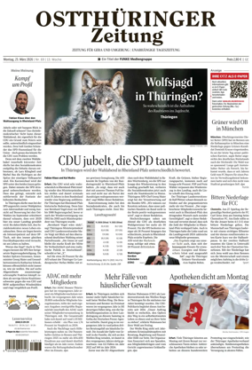 Cover of Ostthuringer Zeitung (Gera)