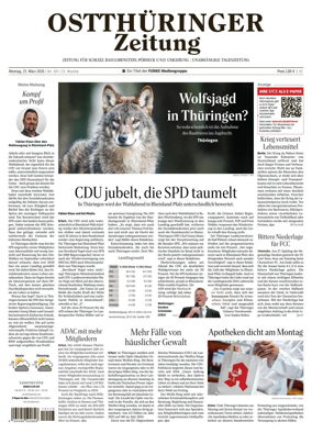 Cover of Ostthuringer Zeitung (Posneck)