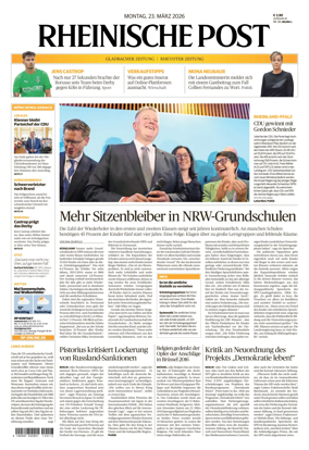 Cover of Rheinische Post - Monchengladbach and Korschenbroich