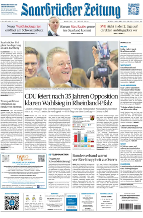 Cover of Saarbruecker Zeitung