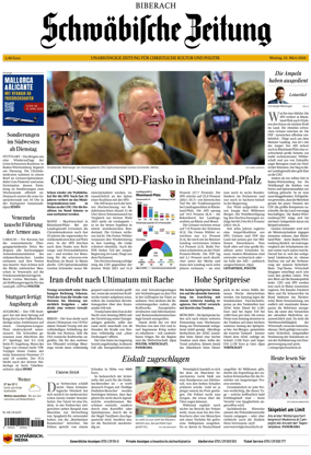 Cover of Schwabische Zeitung (Biberach)