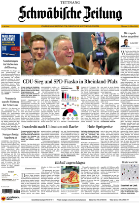 Cover of Schwabische Zeitung (Tettnang)