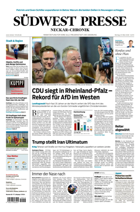 Cover of SUDWEST PRESSE - Neckar-Chronik