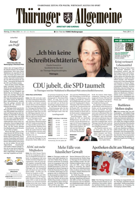 Cover of Thuringer Allgemeine (Arnstadt und Ilmenauz)