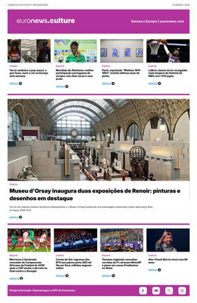 Cover of Euronews Culture and Sport (Portuguese)