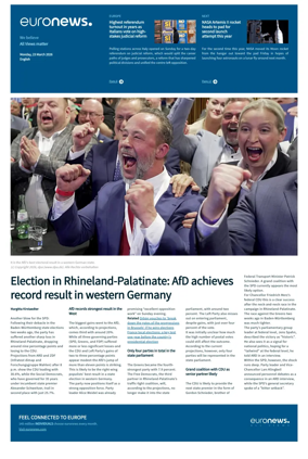 Cover of EuroNews (English Edition)