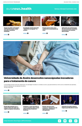 Cover of Euronews Health (Portuguese)