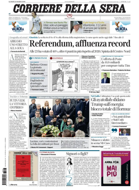 Cover of Corriere della Sera